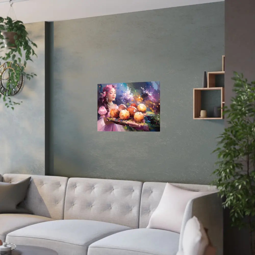 Luminous Reverie: Chromatic Dreamscape Digital Impressionist Portrait Poster Poster