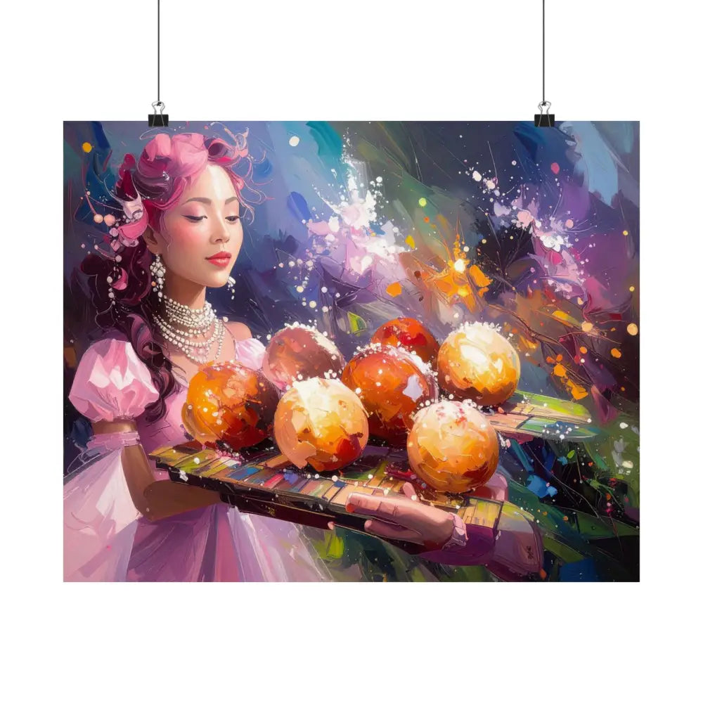 Luminous Reverie: Chromatic Dreamscape Digital Impressionist Portrait Poster Poster