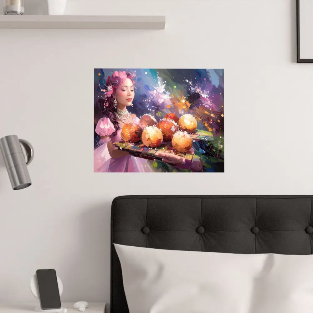 Luminous Reverie: Chromatic Dreamscape Digital Impressionist Portrait Poster Poster