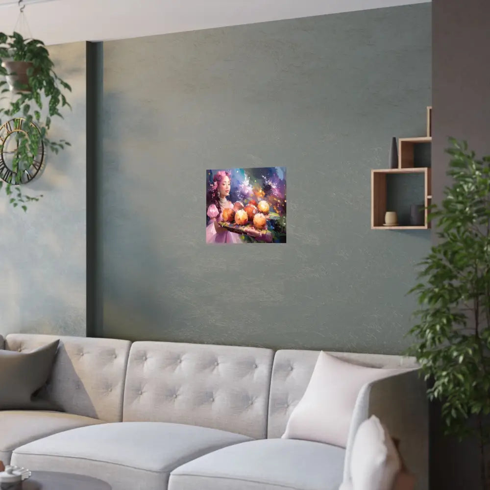 Luminous Reverie: Chromatic Dreamscape Digital Impressionist Portrait Poster Poster