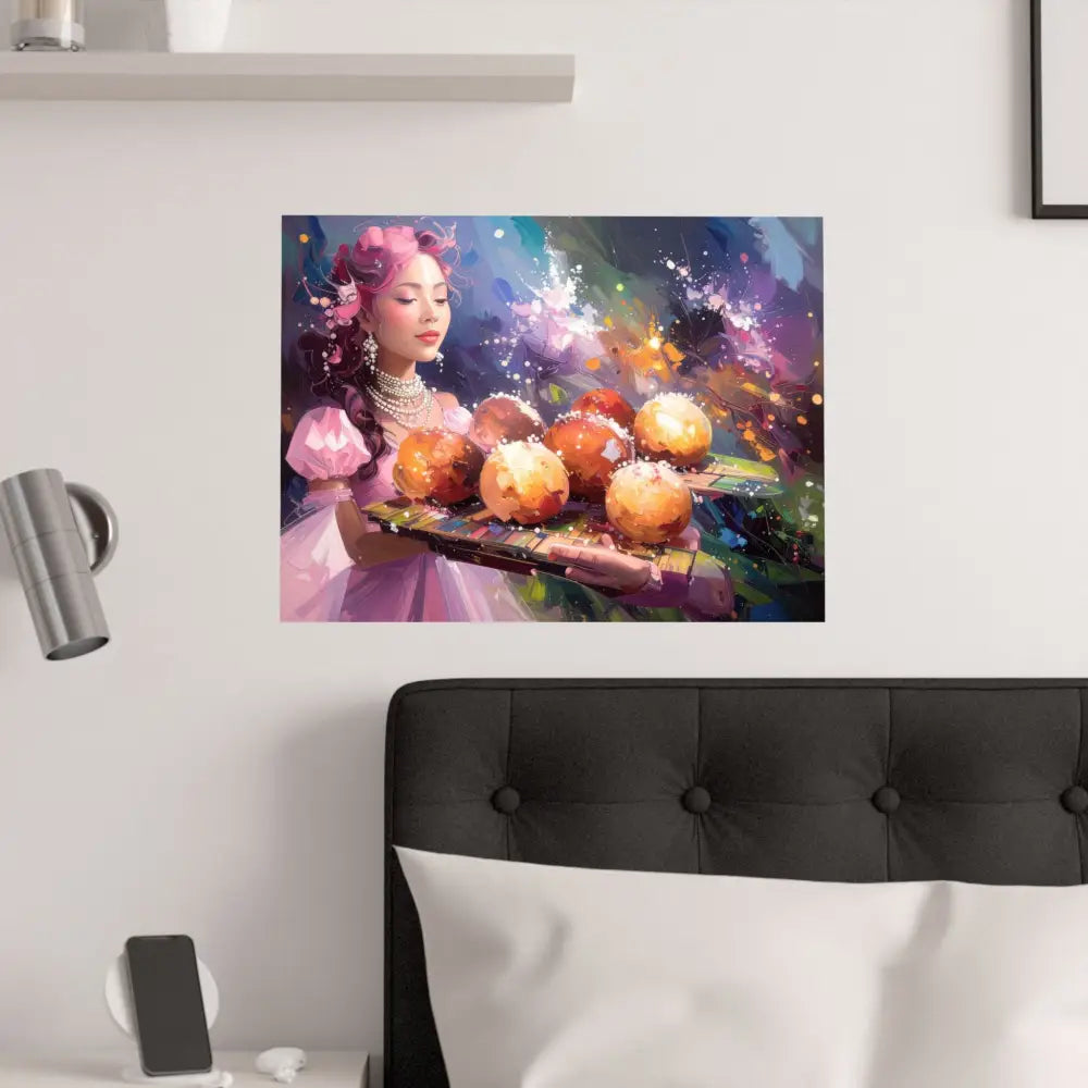 Luminous Reverie: Chromatic Dreamscape Digital Impressionist Portrait Poster Poster