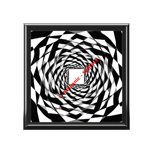 Modern Geometric Jewelry Box Black and White Decorative Storage Elegant Gift for Her Stylish Home Decor Keepsake
