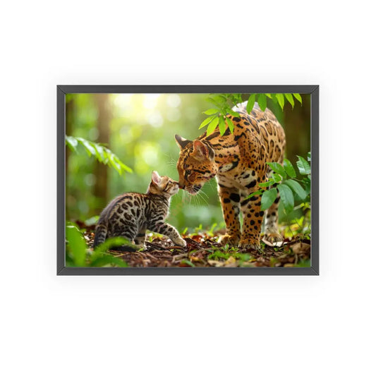 Nature-Inspired Framed Poster: Wildlife Art for Animal Lovers Home Decor Gift for Friends Eco-Friendly Wall Art Pet