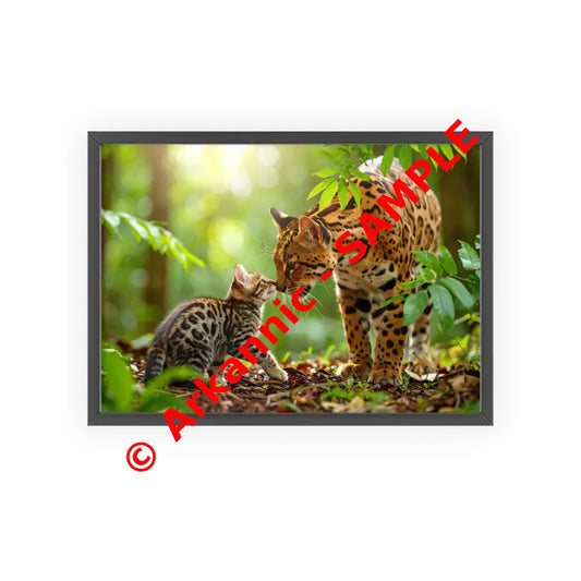 Nature-Inspired Framed Poster: Wildlife Art for Animal Lovers Home Decor Gift for Friends Eco-Friendly Wall Art Pet