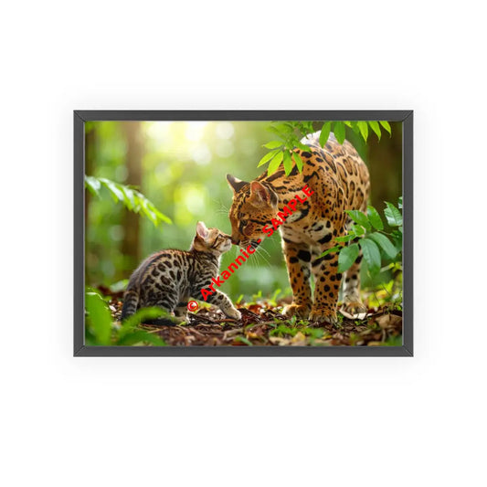 Nature-Inspired Framed Poster: Wildlife Art for Animal Lovers Home Decor Gift for Friends Eco-Friendly Wall Art Pet