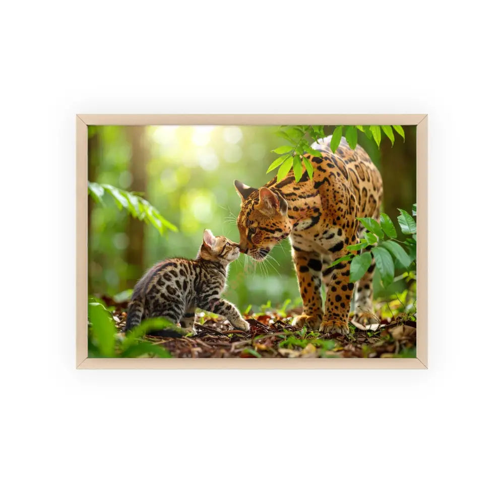 Nature-Inspired Framed Poster: Wildlife Art for Animal Lovers Home Decor Gift for Friends Eco-Friendly Wall Art Pet