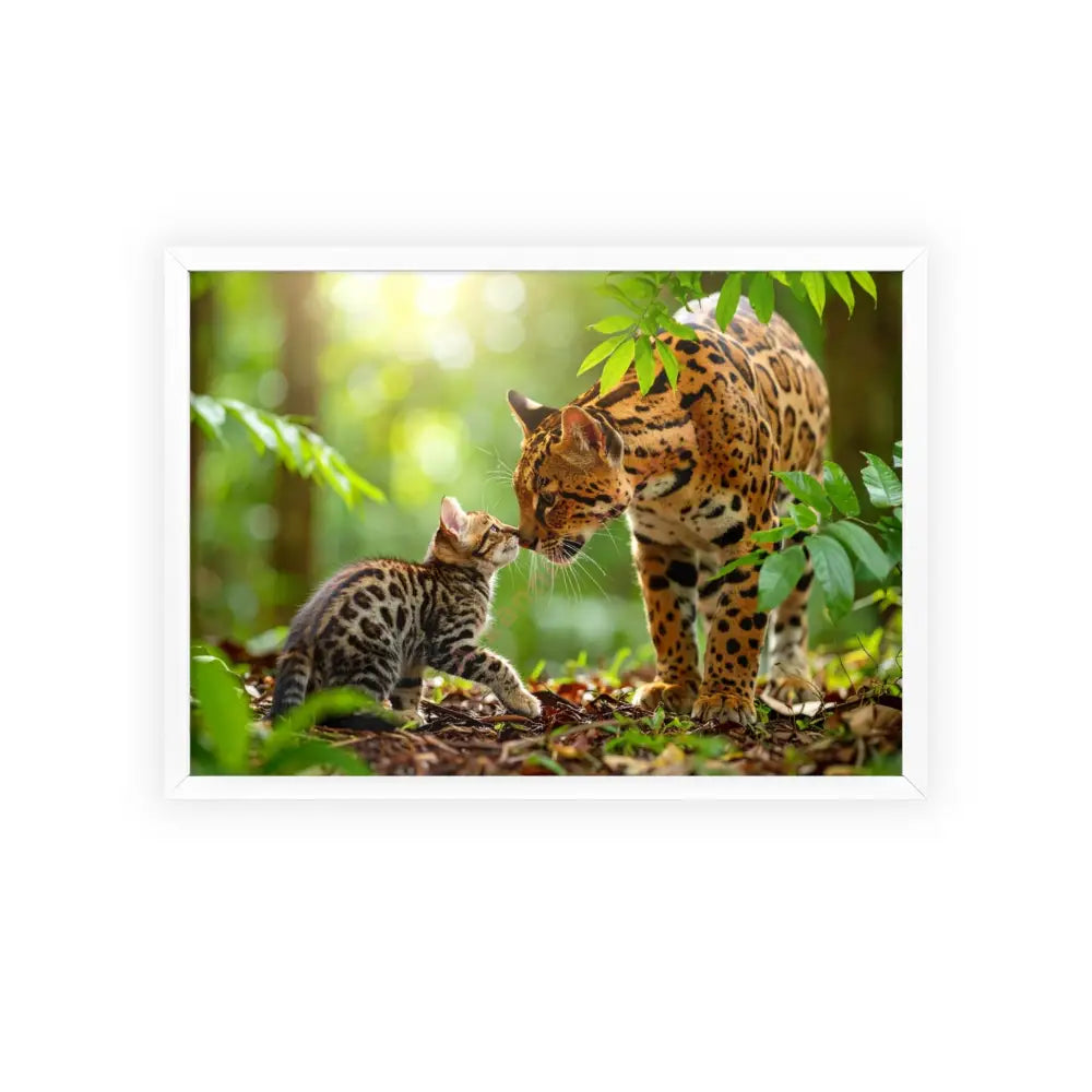 Nature-Inspired Framed Poster: Wildlife Art for Animal Lovers Home Decor Gift for Friends Eco-Friendly Wall Art Pet