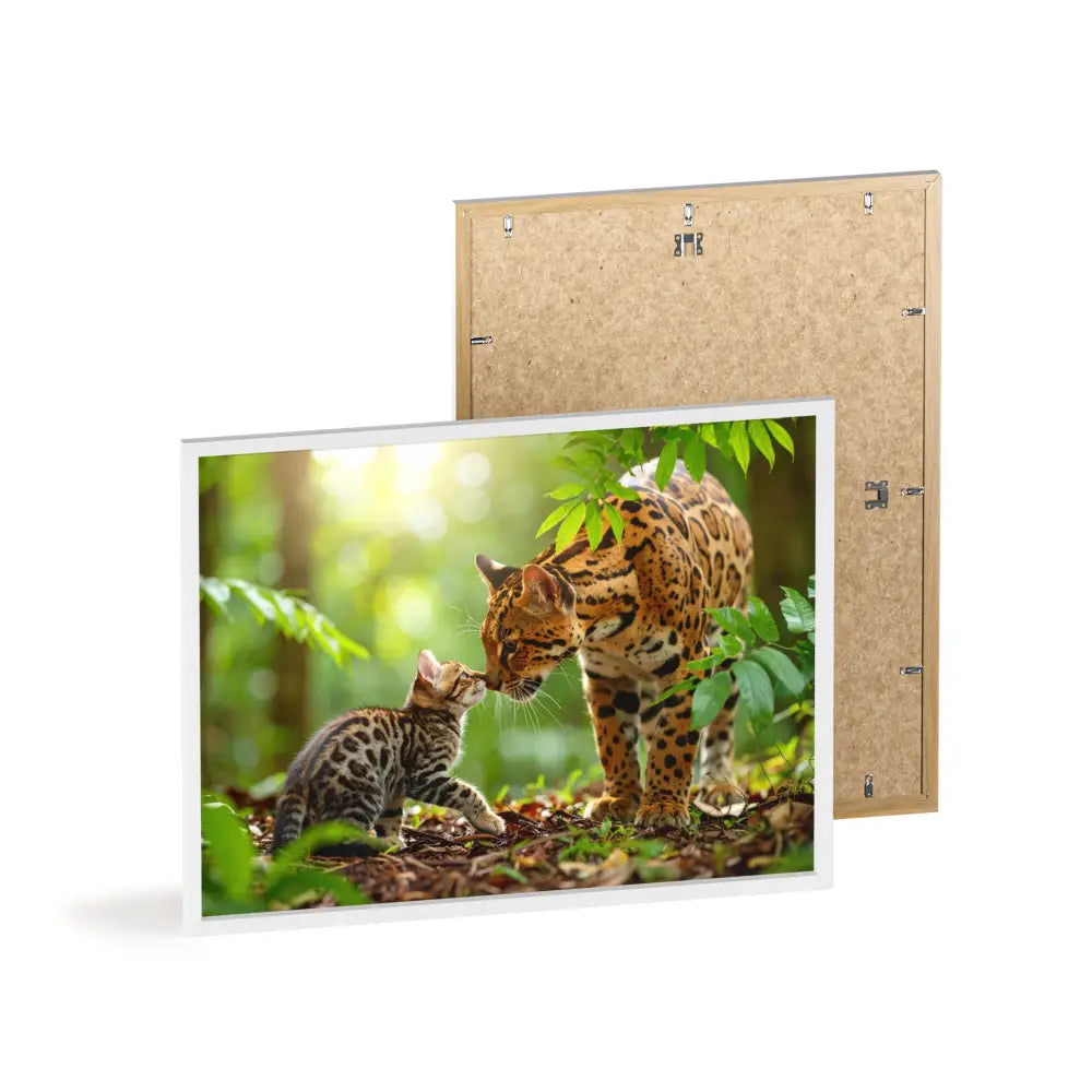 Nature-Inspired Framed Poster: Wildlife Art for Animal Lovers Home Decor Gift for Friends Eco-Friendly Wall Art Pet