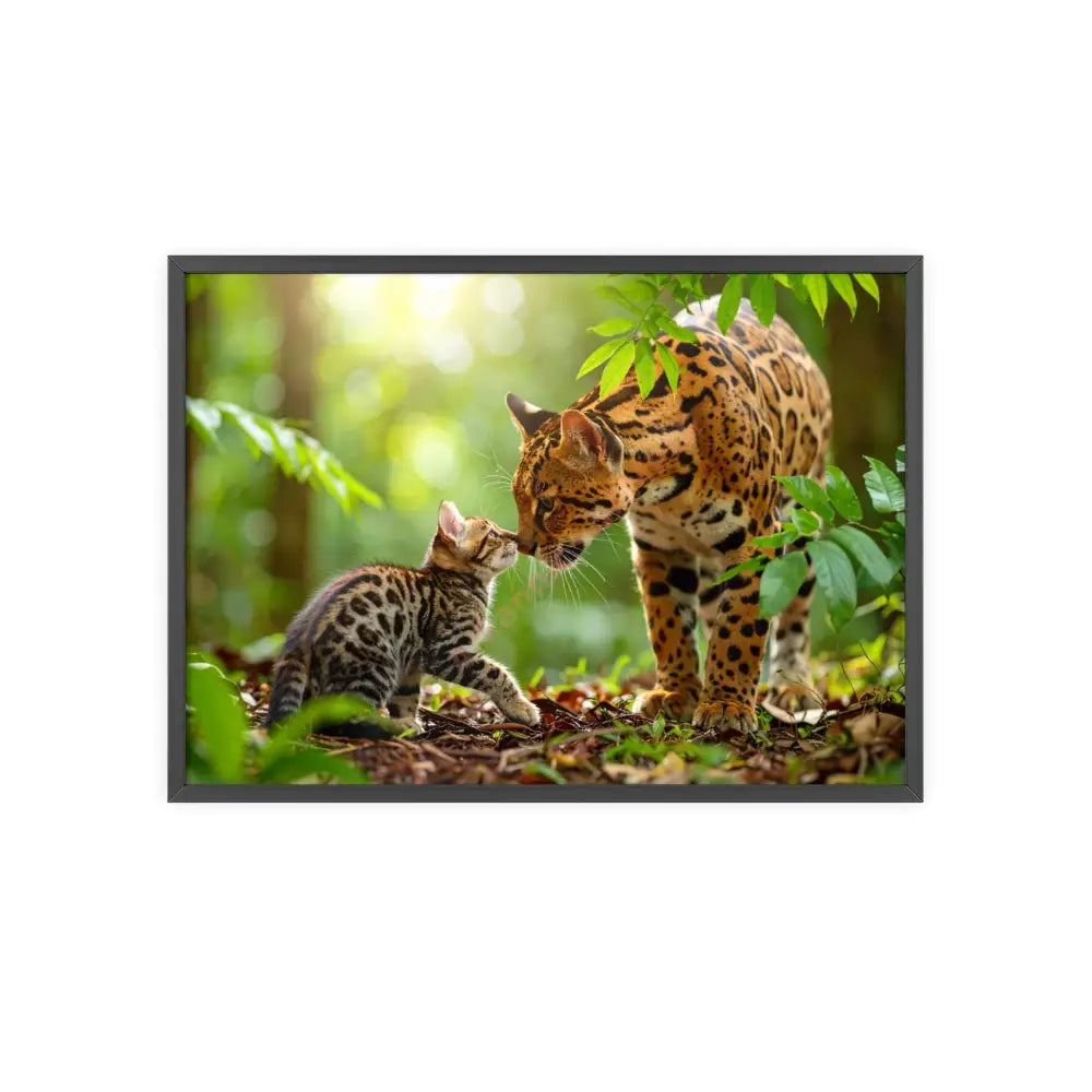 Nature-Inspired Framed Poster: Wildlife Art for Animal Lovers Home Decor Gift for Friends Eco-Friendly Wall Art Pet