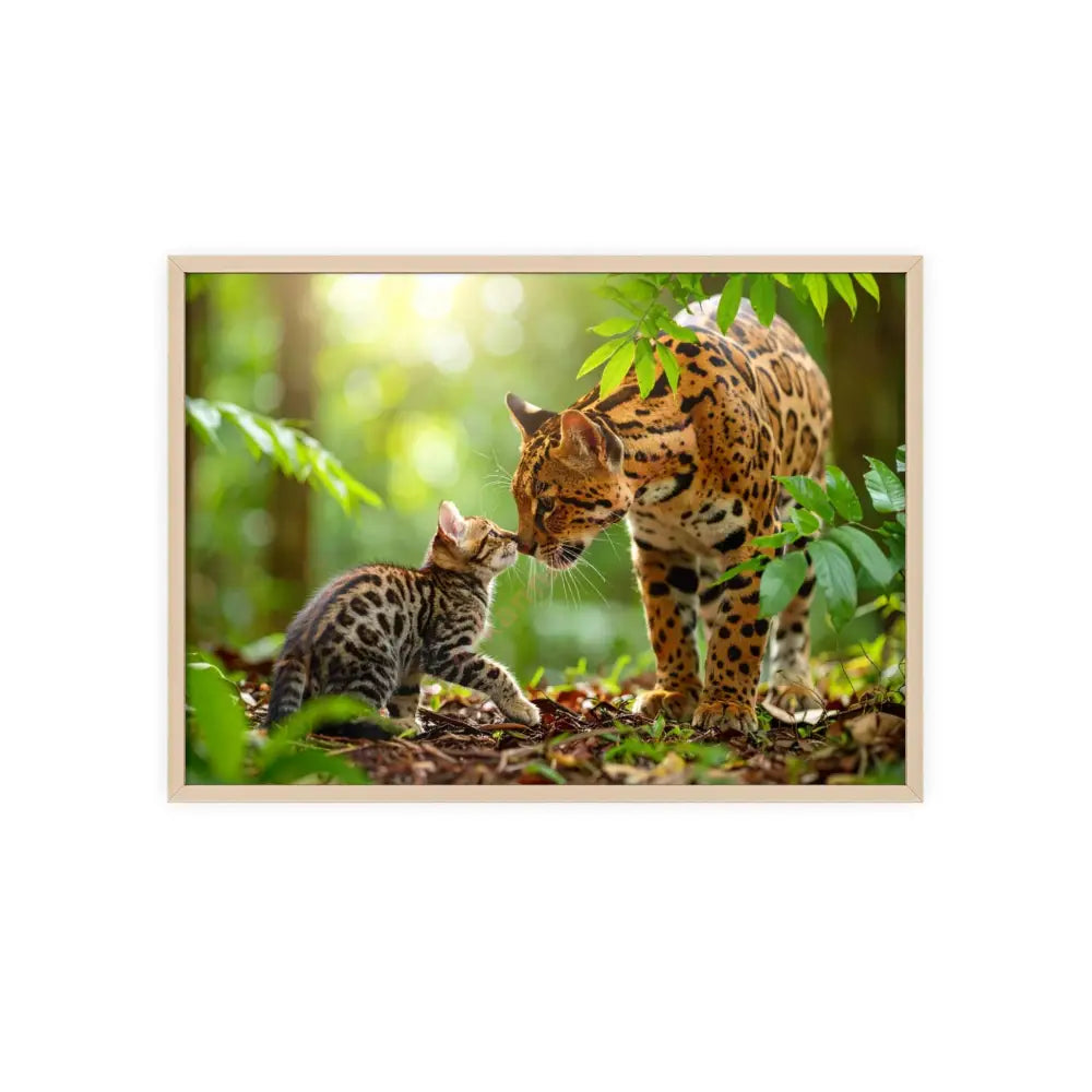 Nature-Inspired Framed Poster: Wildlife Art for Animal Lovers Home Decor Gift for Friends Eco-Friendly Wall Art Pet