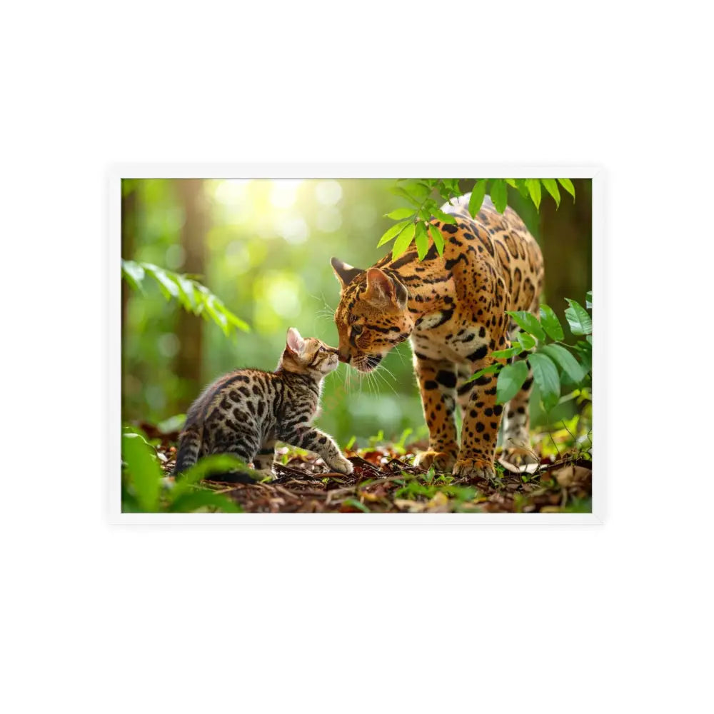 Nature-Inspired Framed Poster: Wildlife Art for Animal Lovers Home Decor Gift for Friends Eco-Friendly Wall Art Pet