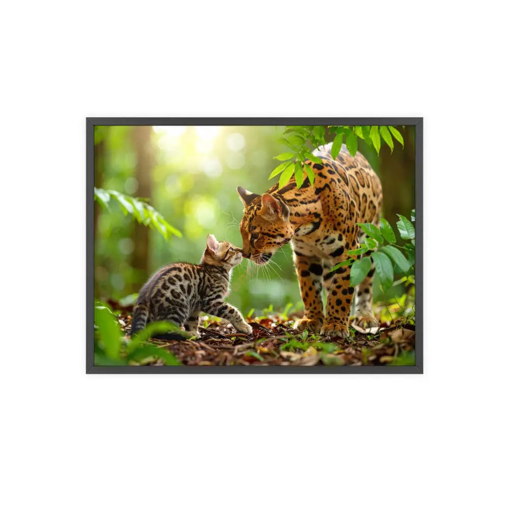 Nature-Inspired Framed Poster: Wildlife Art for Animal Lovers Home Decor Gift for Friends Eco-Friendly Wall Art Pet
