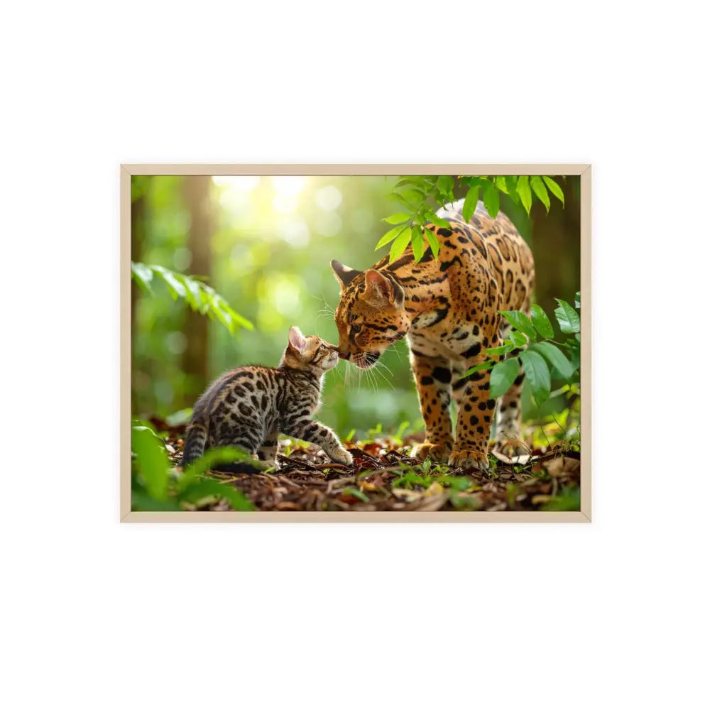 Nature-Inspired Framed Poster: Wildlife Art for Animal Lovers Home Decor Gift for Friends Eco-Friendly Wall Art Pet