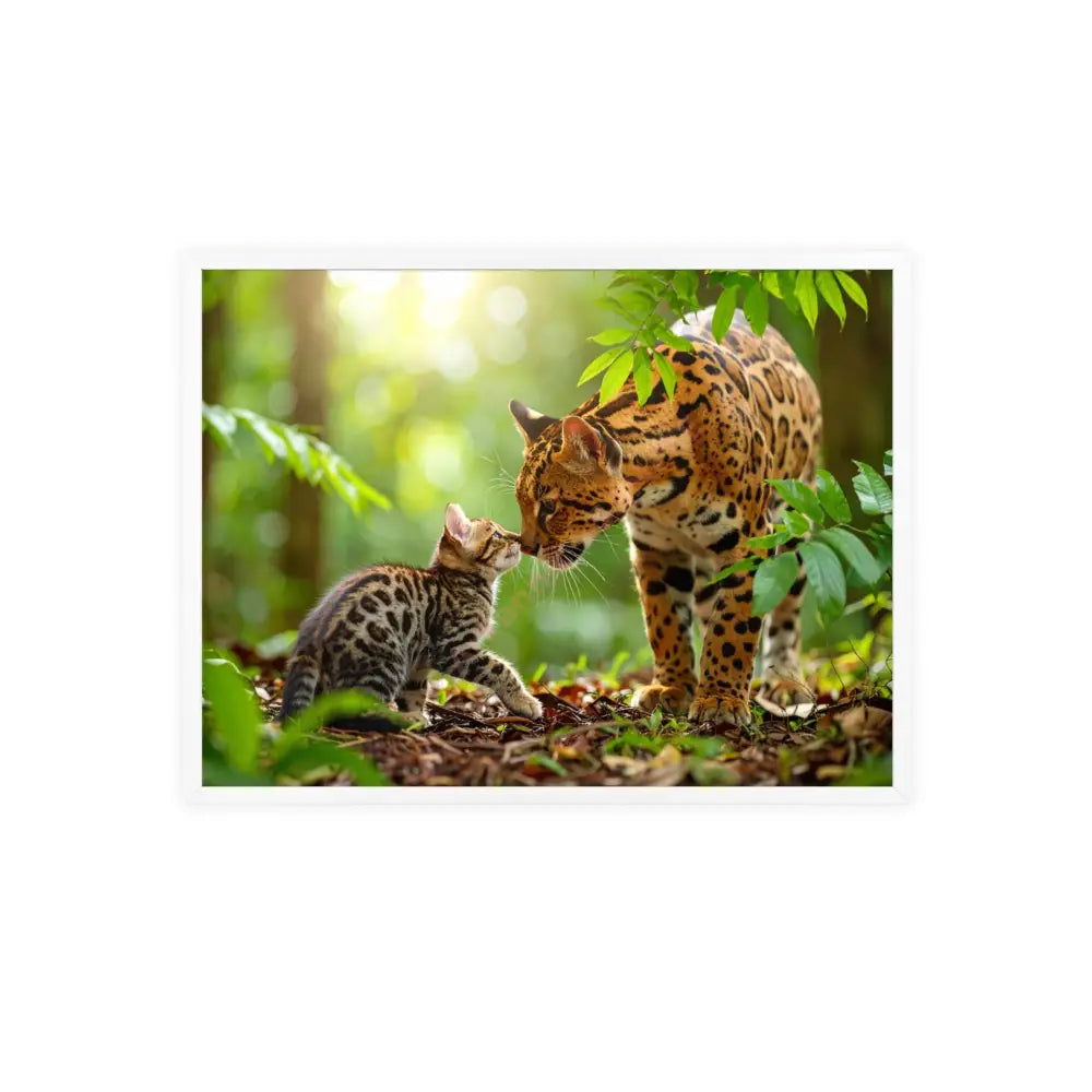 Nature-Inspired Framed Poster: Wildlife Art for Animal Lovers Home Decor Gift for Friends Eco-Friendly Wall Art Pet