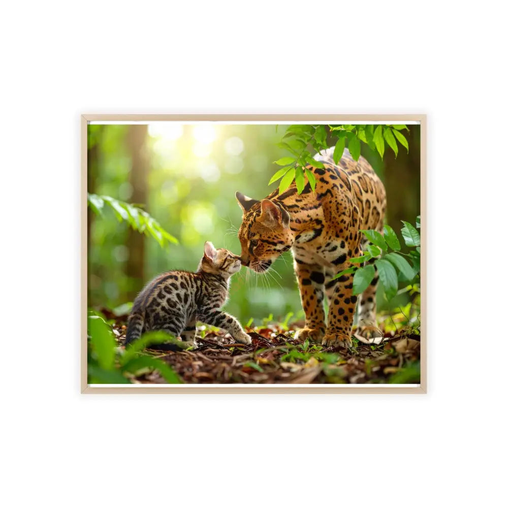 Nature-Inspired Framed Poster: Wildlife Art for Animal Lovers Home Decor Gift for Friends Eco-Friendly Wall Art Pet