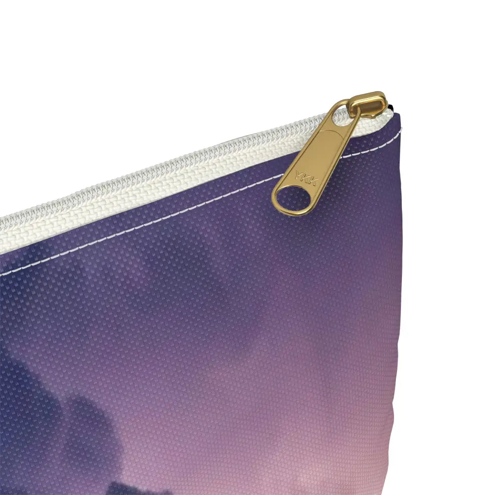 Nature’s Electrical Symphony: Coastal Lightning Storm Dramatic Seascape Panorama Accessory Pouch Bags