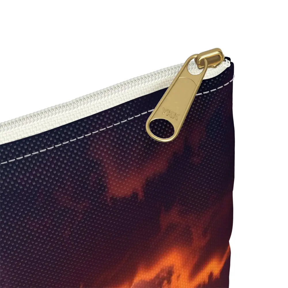 Nature’s Fury: Thunderstorm Seascape Dramatic Sunset Lightning Art Accessory Pouch Bags