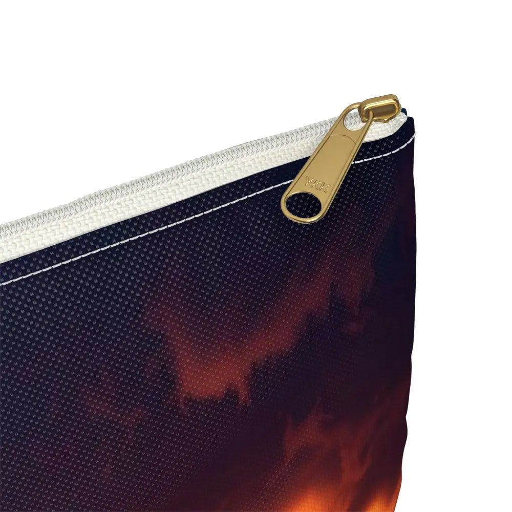 Nature’s Fury: Thunderstorm Seascape Dramatic Sunset Lightning Art Accessory Pouch Bags