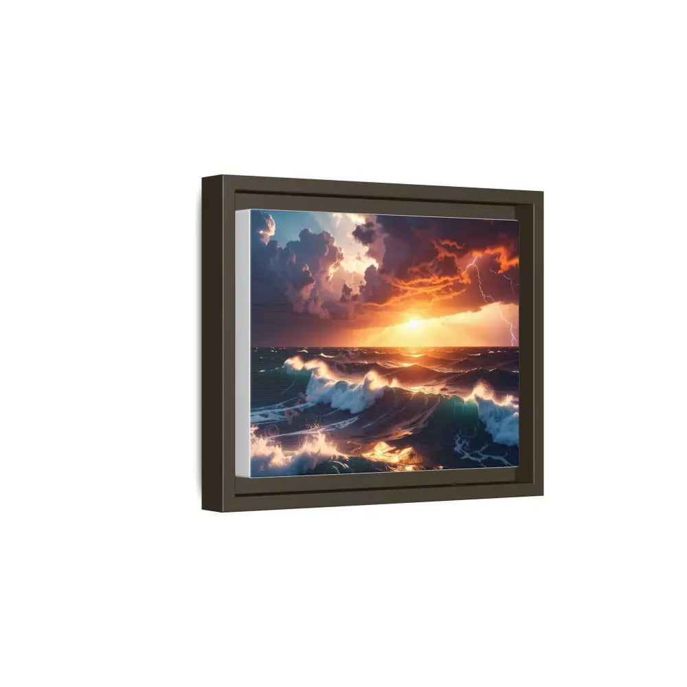Ocean Sunset Framed Canvas Art Seascape Wall Art Coastal Theme Home Decor Perfect Gift for Nature Lovers Canvas