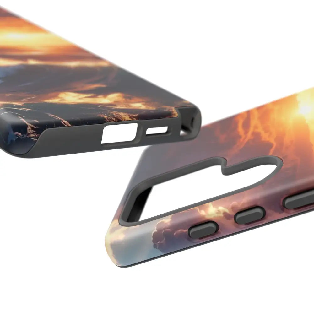 Ocean Sunset Phone Case | Tough Cases Gift for Beach Lovers Gadget Accessories Nature Photography Ocean Theme Phone Case