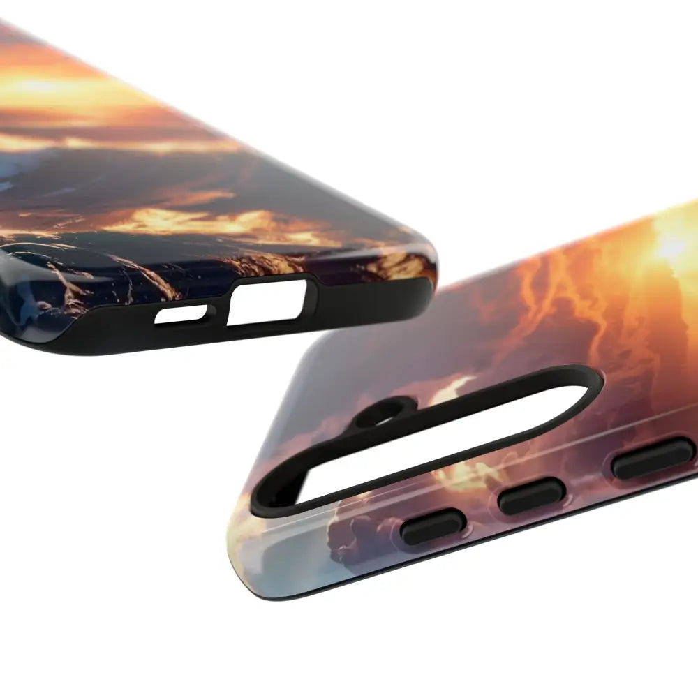 Ocean Sunset Phone Case | Tough Cases Gift for Beach Lovers Gadget Accessories Nature Photography Ocean Theme Phone Case