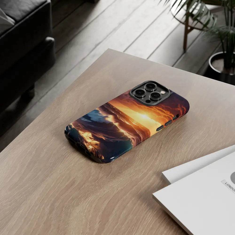 Ocean Sunset Phone Case | Tough Cases Gift for Beach Lovers Gadget Accessories Nature Photography Ocean Theme Phone Case