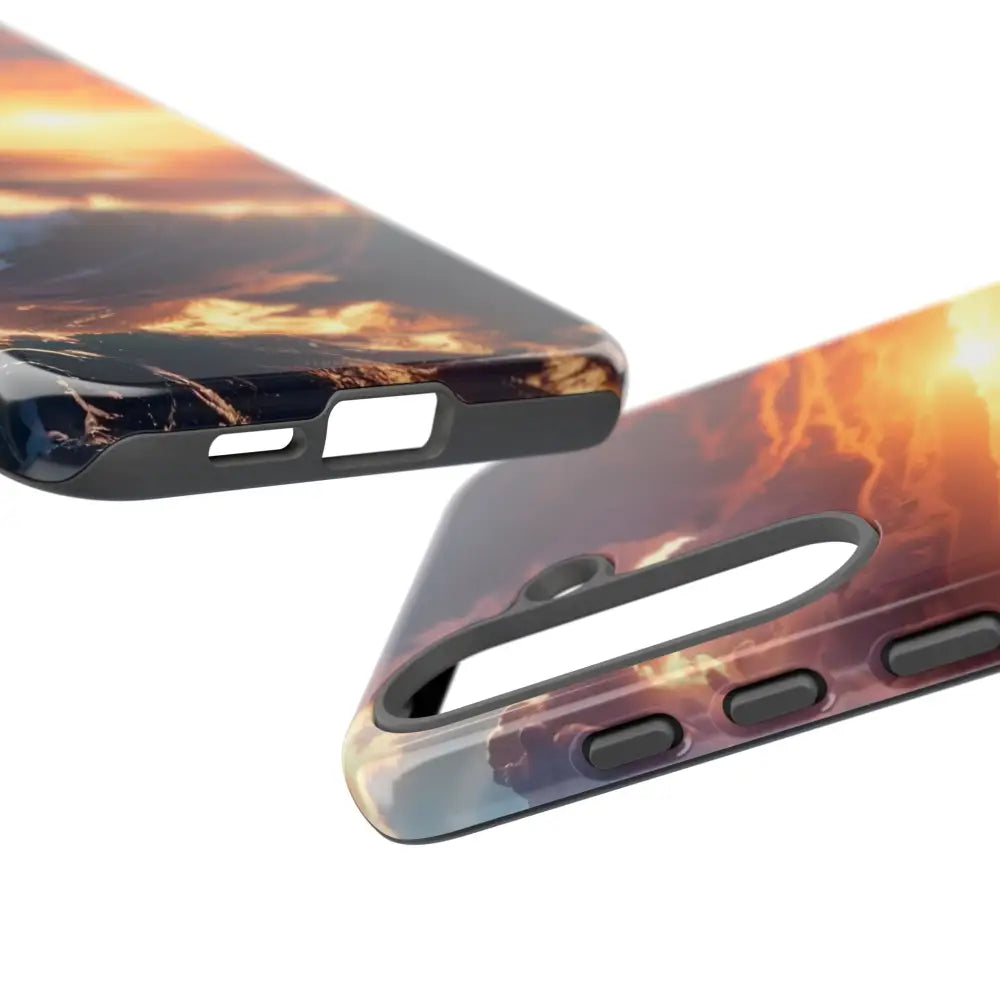 Ocean Sunset Phone Case | Tough Cases Gift for Beach Lovers Gadget Accessories Nature Photography Ocean Theme Phone Case