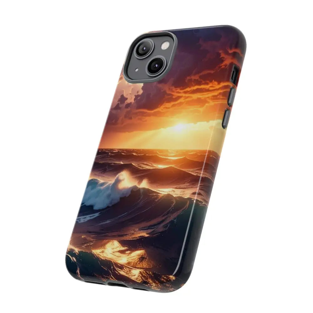 Ocean Sunset Phone Case | Tough Cases Gift for Beach Lovers Gadget Accessories Nature Photography Ocean Theme Phone Case