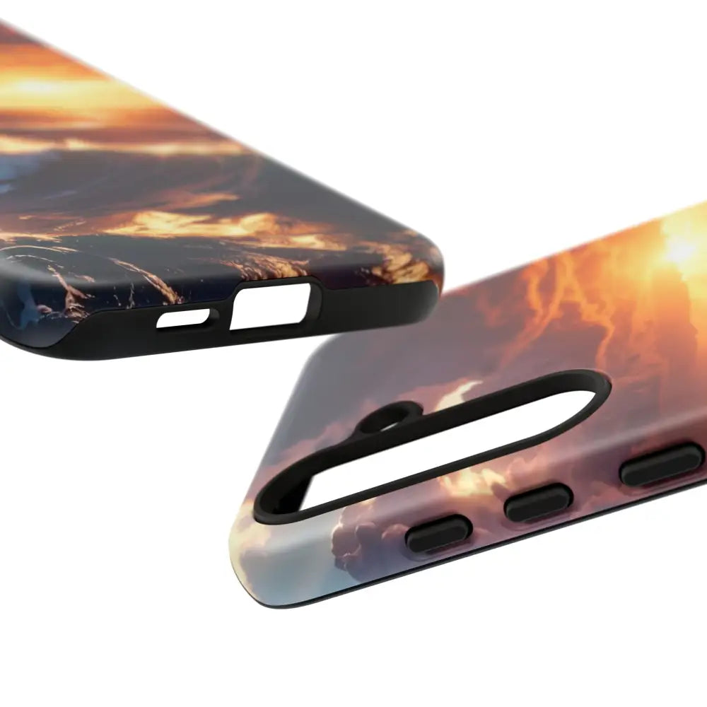 Ocean Sunset Phone Case | Tough Cases Gift for Beach Lovers Gadget Accessories Nature Photography Ocean Theme Phone Case