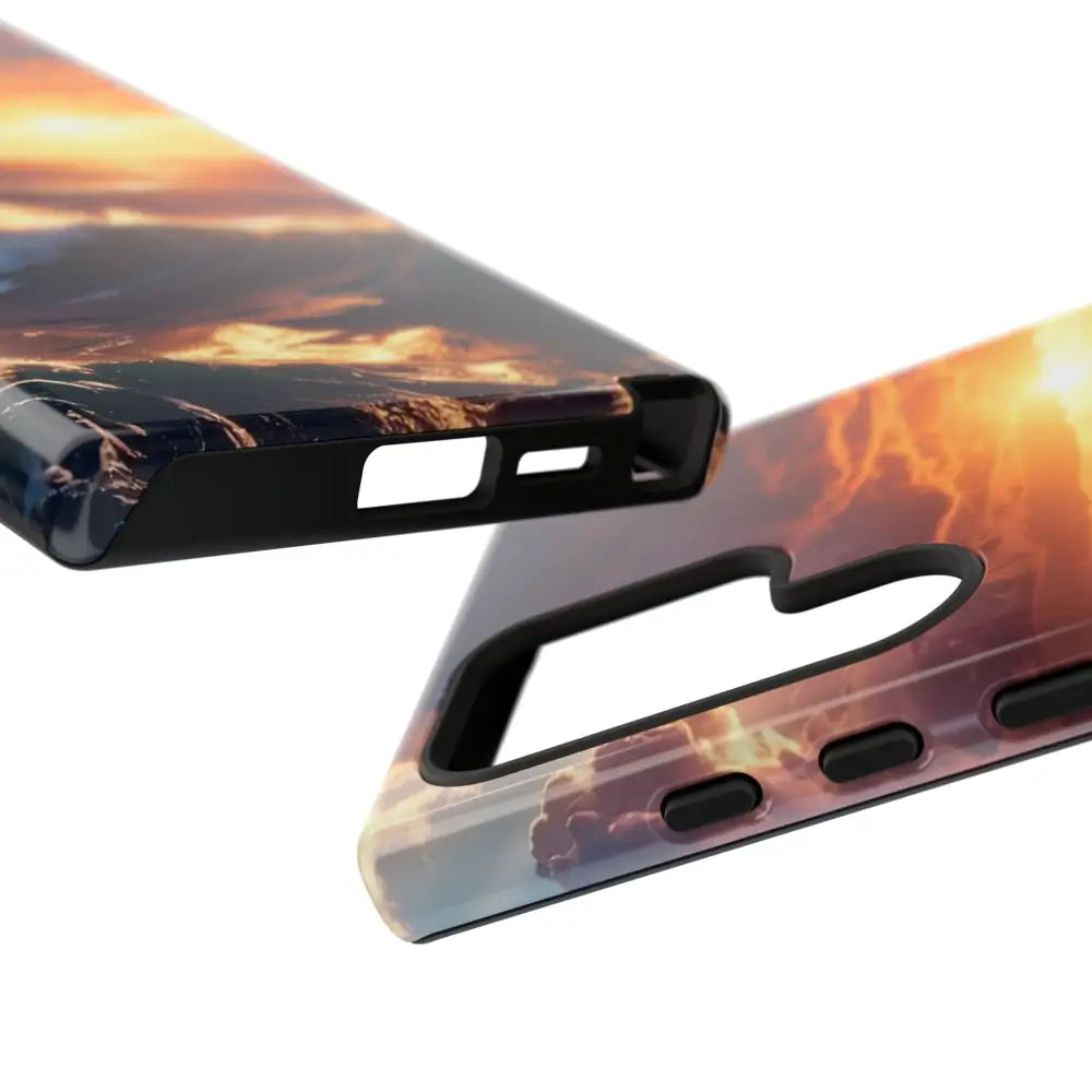 Ocean Sunset Phone Case | Tough Cases Gift for Beach Lovers Gadget Accessories Nature Photography Ocean Theme Phone Case