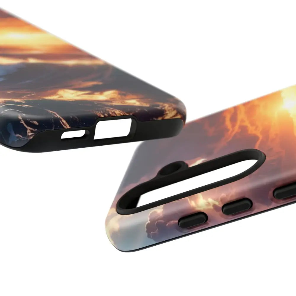 Ocean Sunset Phone Case | Tough Cases Gift for Beach Lovers Gadget Accessories Nature Photography Ocean Theme Phone Case