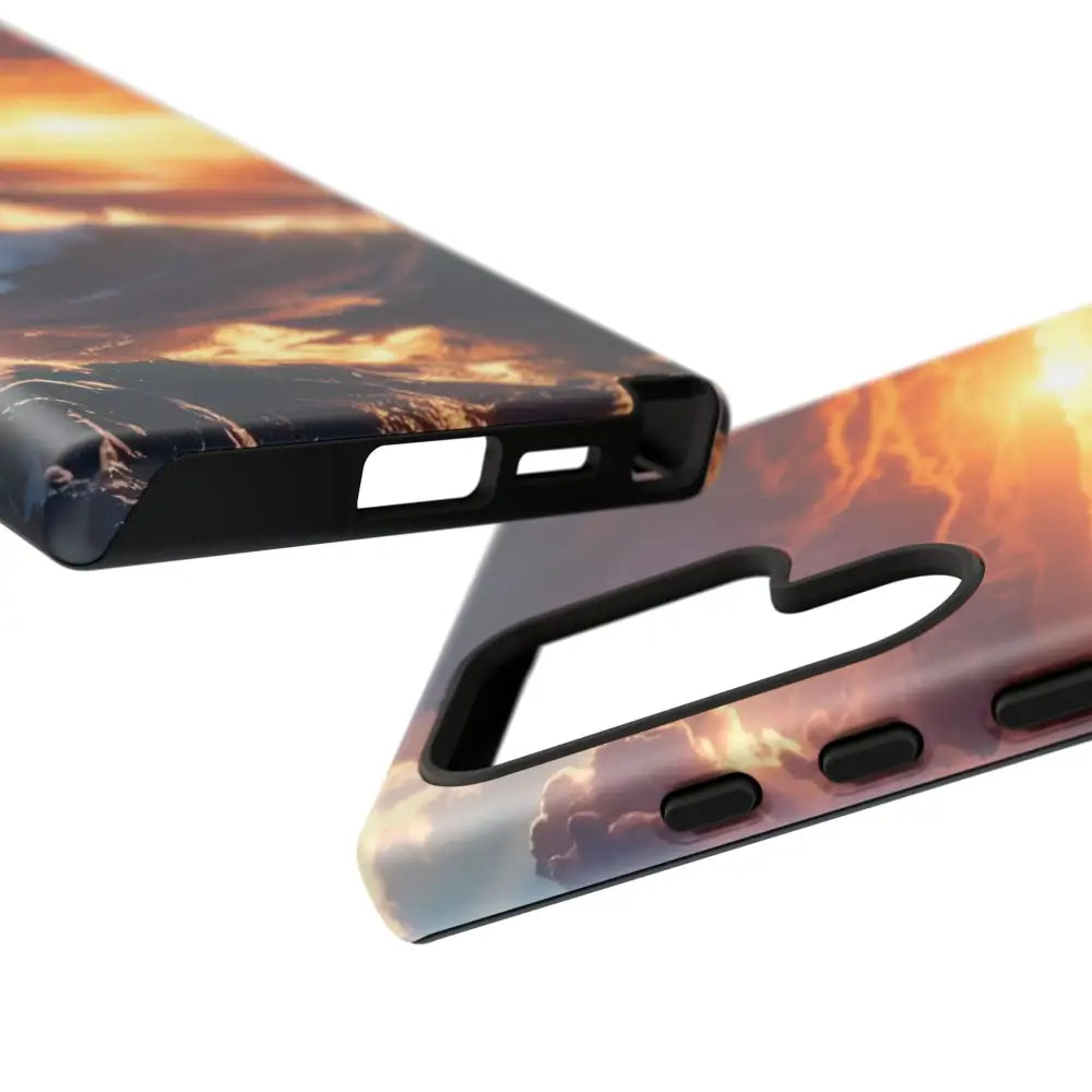 Ocean Sunset Phone Case | Tough Cases Gift for Beach Lovers Gadget Accessories Nature Photography Ocean Theme Phone Case