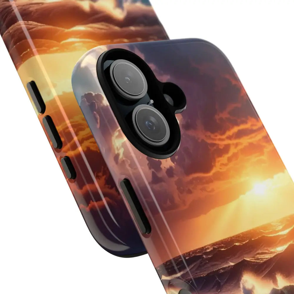 Ocean Sunset Phone Case | Tough Cases Gift for Beach Lovers Gadget Accessories Nature Photography Ocean Theme Phone Case