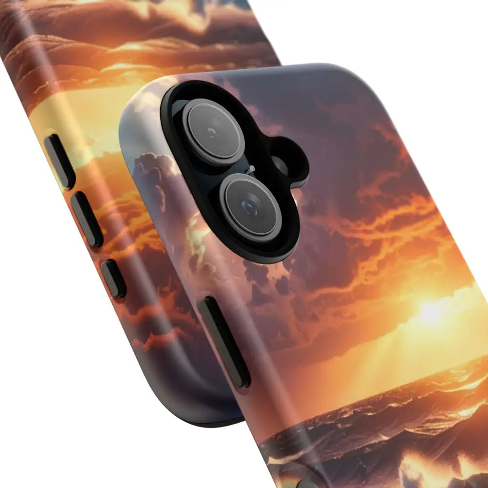 Ocean Sunset Phone Case | Tough Cases Gift for Beach Lovers Gadget Accessories Nature Photography Ocean Theme Phone Case