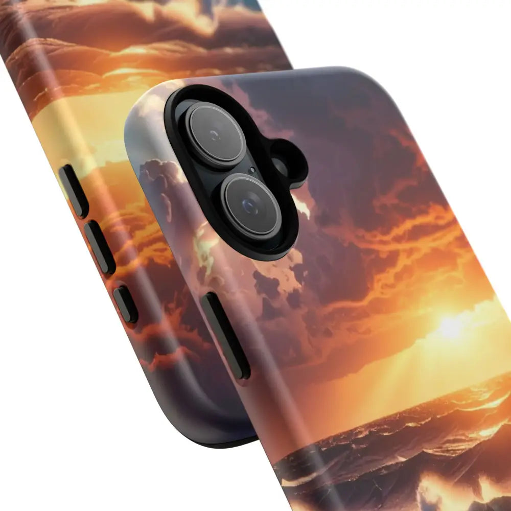 Ocean Sunset Phone Case | Tough Cases Gift for Beach Lovers Gadget Accessories Nature Photography Ocean Theme Phone Case