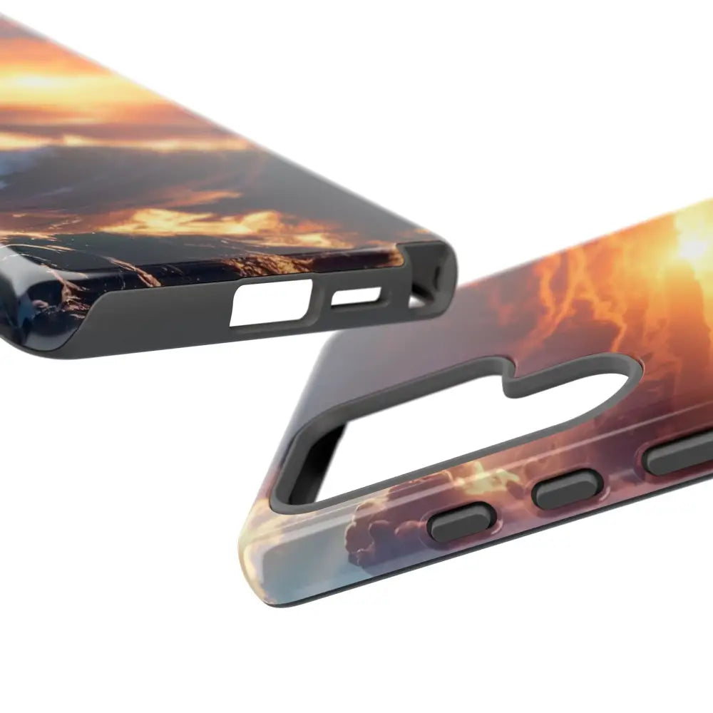 Ocean Sunset Phone Case | Tough Cases Gift for Beach Lovers Gadget Accessories Nature Photography Ocean Theme Phone Case