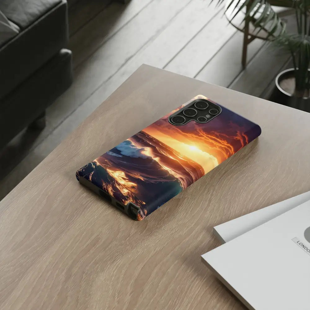 Ocean Sunset Phone Case | Tough Cases Gift for Beach Lovers Gadget Accessories Nature Photography Ocean Theme Phone Case