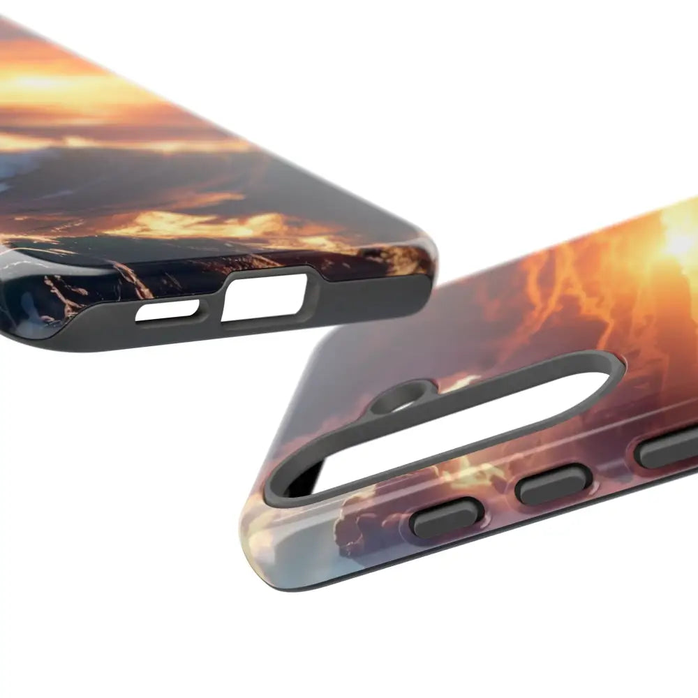 Ocean Sunset Phone Case | Tough Cases Gift for Beach Lovers Gadget Accessories Nature Photography Ocean Theme Phone Case