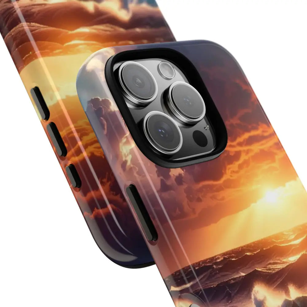 Ocean Sunset Phone Case | Tough Cases Gift for Beach Lovers Gadget Accessories Nature Photography Ocean Theme Phone Case