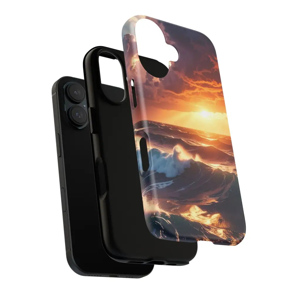 Ocean Sunset Phone Case | Tough Cases Gift for Beach Lovers Gadget Accessories Nature Photography Ocean Theme Phone Case