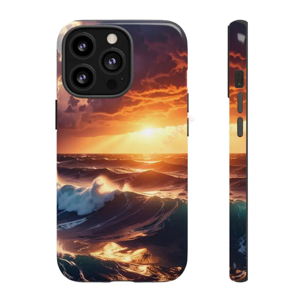 Ocean Sunset Phone Case | Tough Cases Gift for Beach Lovers Gadget Accessories Nature Photography Ocean Theme iPhone 13