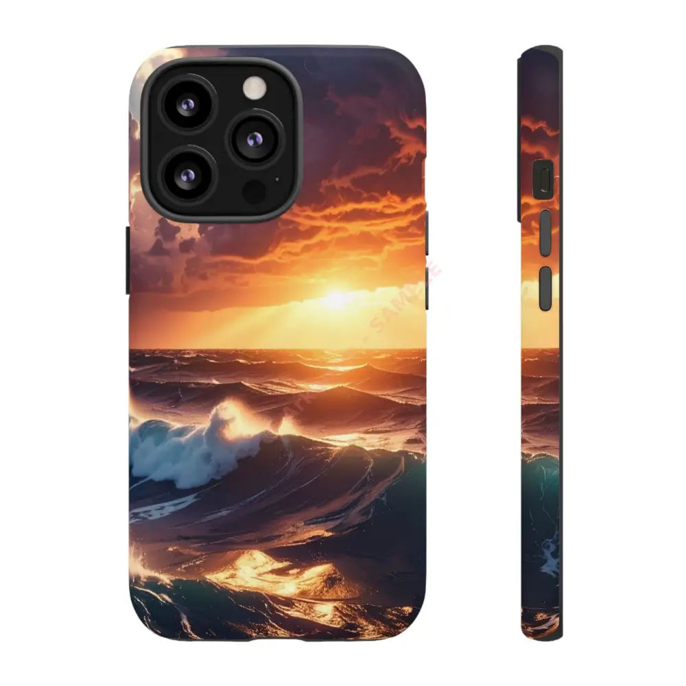 Ocean Sunset Phone Case | Tough Cases Gift for Beach Lovers Gadget Accessories Nature Photography Ocean Theme iPhone 13