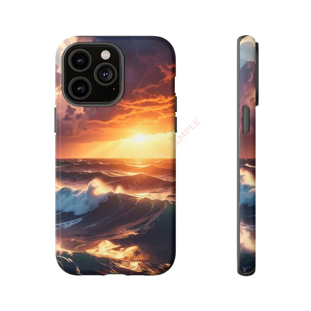 Ocean Sunset Phone Case | Tough Cases Gift for Beach Lovers Gadget Accessories Nature Photography Ocean Theme iPhone 14