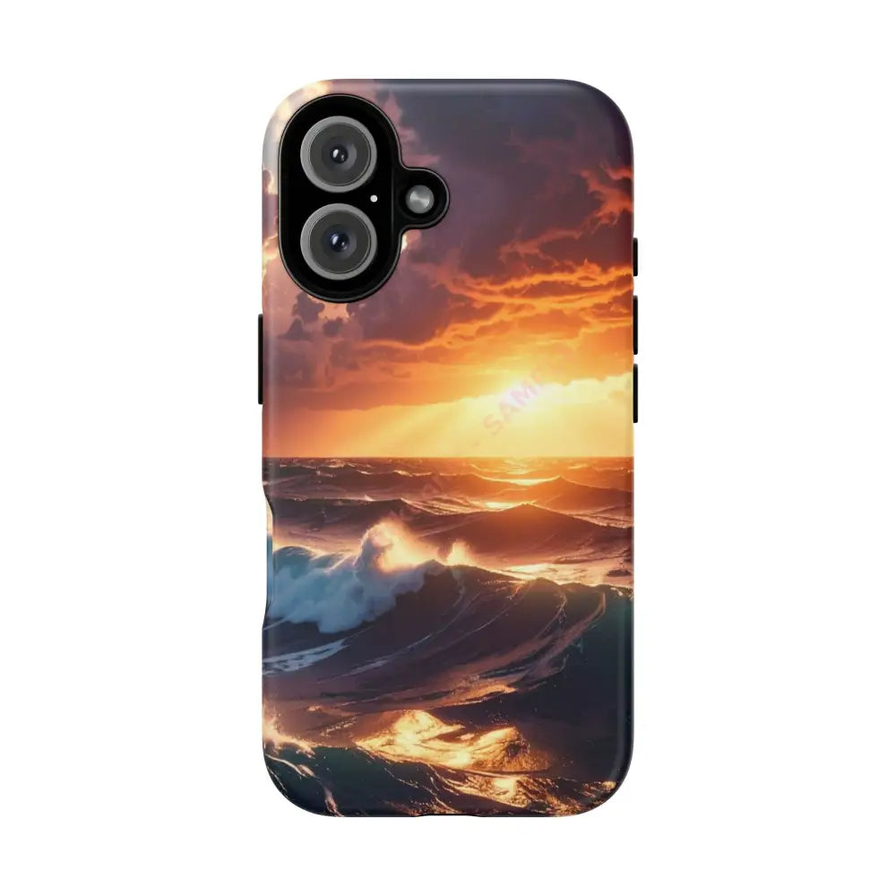 Ocean Sunset Phone Case | Tough Cases Gift for Beach Lovers Gadget Accessories Nature Photography Ocean Theme iPhone 16