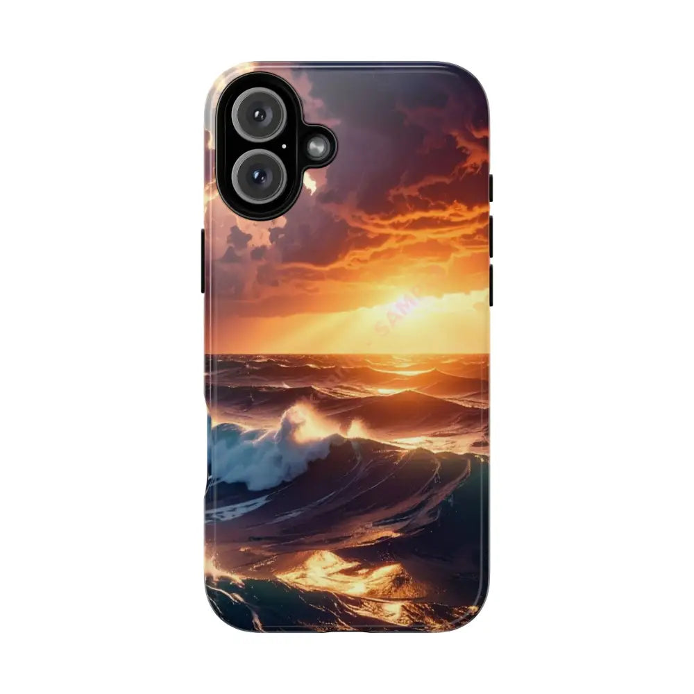 Ocean Sunset Phone Case | Tough Cases Gift for Beach Lovers Gadget Accessories Nature Photography Ocean Theme iPhone 16
