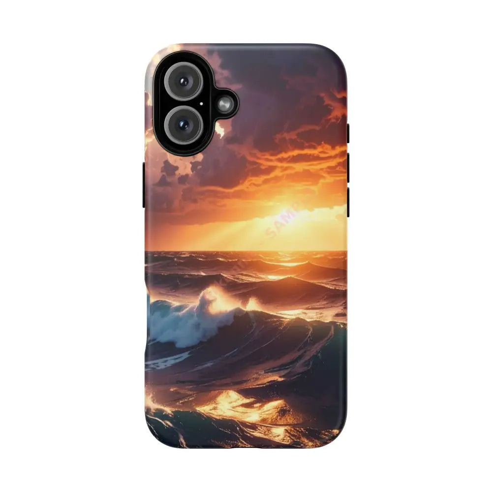 Ocean Sunset Phone Case | Tough Cases Gift for Beach Lovers Gadget Accessories Nature Photography Ocean Theme iPhone 16