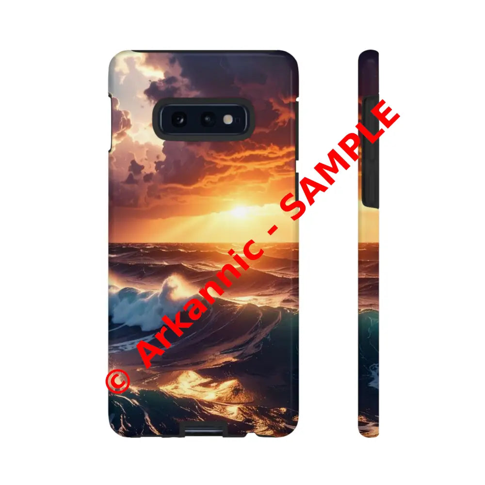 Ocean Sunset Phone Case | Tough Cases Gift for Beach Lovers Gadget Accessories Nature Photography Ocean Theme Samsung