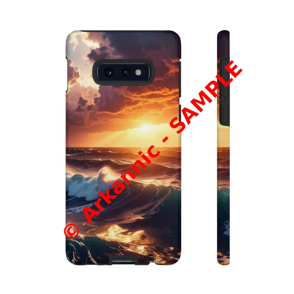 Ocean Sunset Phone Case | Tough Cases Gift for Beach Lovers Gadget Accessories Nature Photography Ocean Theme Samsung