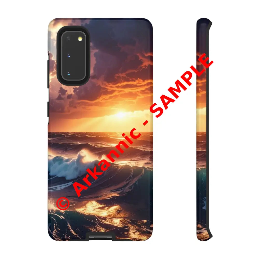 Ocean Sunset Phone Case | Tough Cases Gift for Beach Lovers Gadget Accessories Nature Photography Ocean Theme Samsung