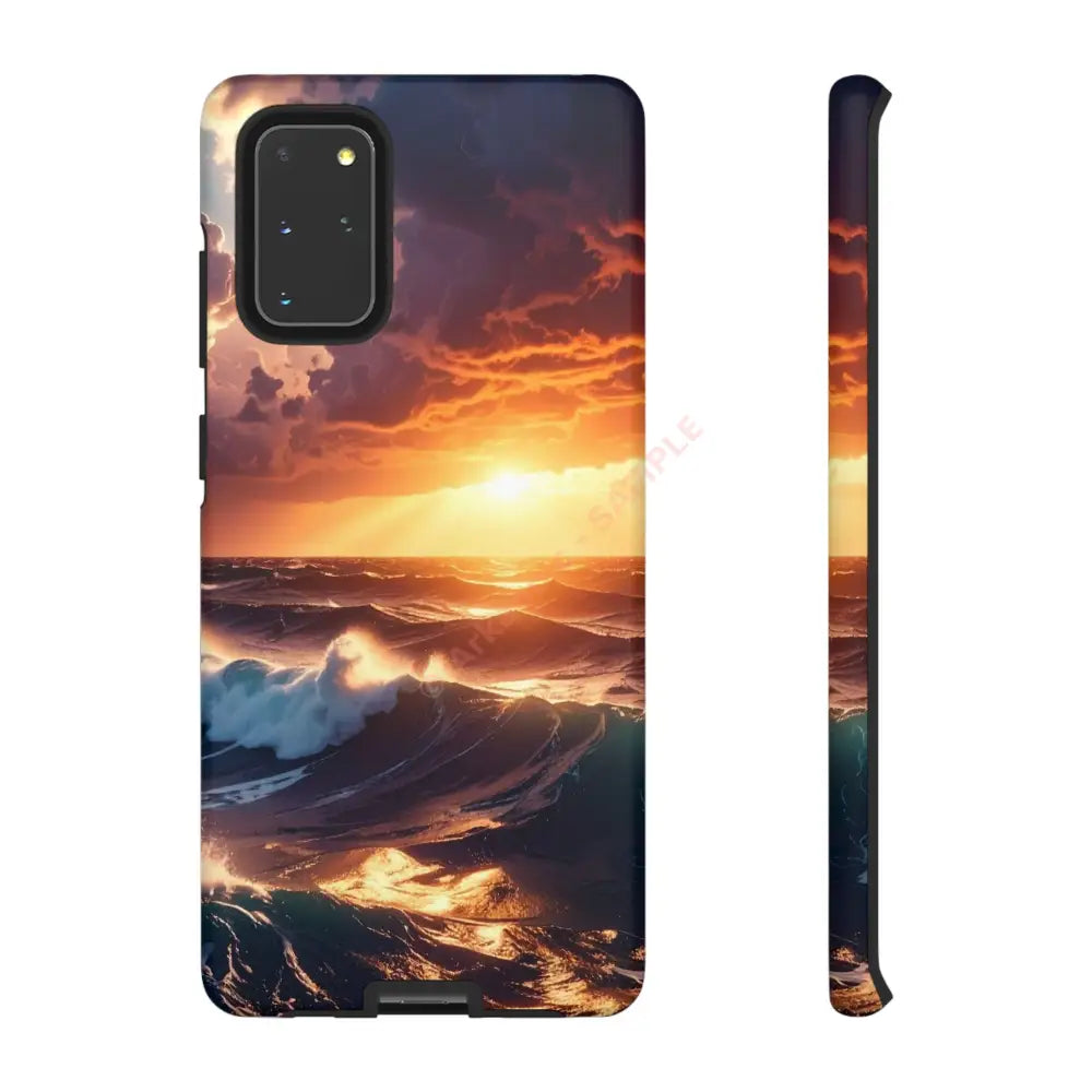 Ocean Sunset Phone Case | Tough Cases Gift for Beach Lovers Gadget Accessories Nature Photography Ocean Theme Samsung